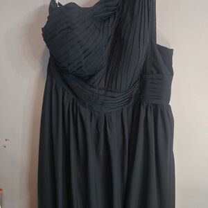 Elegant One Shoulder Blue Dress